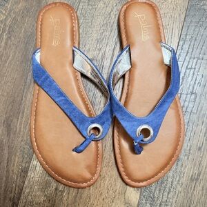 Palms Soft cushion blue flip flops size 9 in Brown